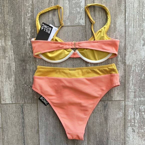 🔥🔥BILLABONG - HI LIFE PANELED BRA UNDERWIRE MAUI BIKINI SET🔥🔥 - Picture 6 of 7